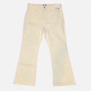 GAP High Rise 70s Flare Cream Corduroy Pants SIZE WOMEN'S 34 / 18 - NWT